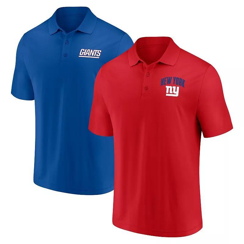 Mens Fanatics New York Giants Lockup Two-Pack Polo Set Product Image