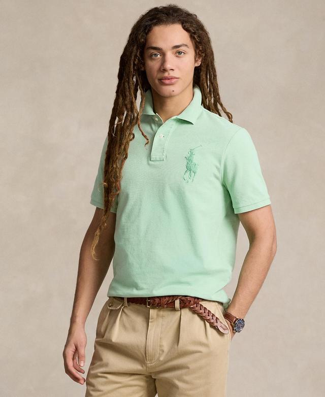 Polo Ralph Lauren Mens Custom Slim Fit Big Pony Mesh Polo Shirt Product Image