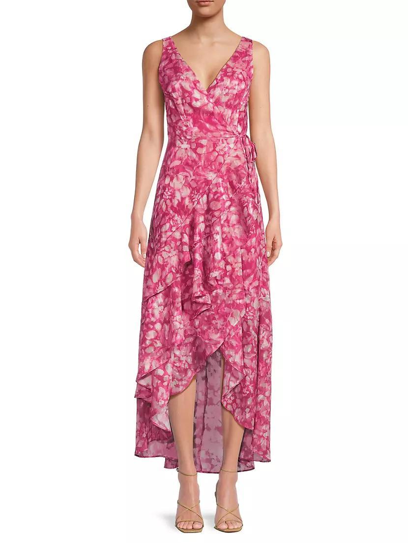 Isadora Floral Wrap High-Low Dress Product Image