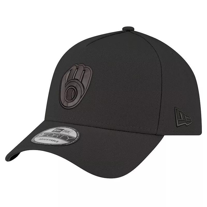 Mens New Era Milwaukee Brewers A-Frame 9FORTY Adjustable Hat Product Image