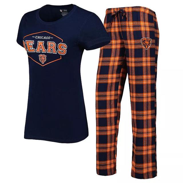 Womens Concepts Sport Navy Chicago Bears Badge T-shirt and Pants Sleep Set - Navy Product Image