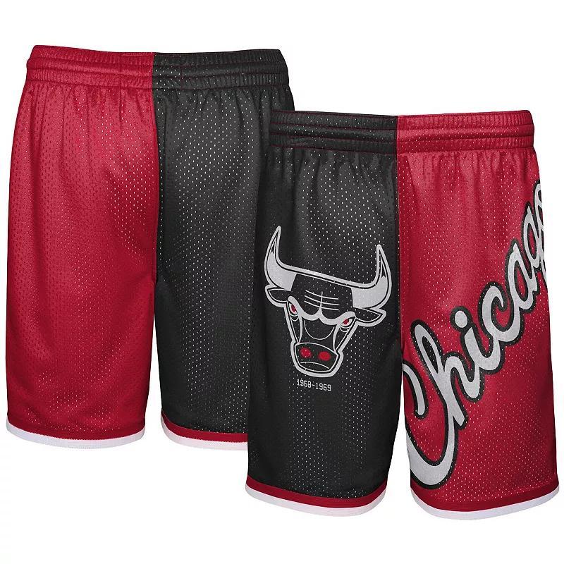 Youth Mitchell & Ness /Red Chicago Bulls Hardwood Classics Big Face 5.0 Shorts, Mens Product Image