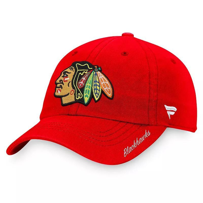 Womens Fanatics Branded Chicago Blackhawks Core Primary Logo Adjustable Hat Product Image