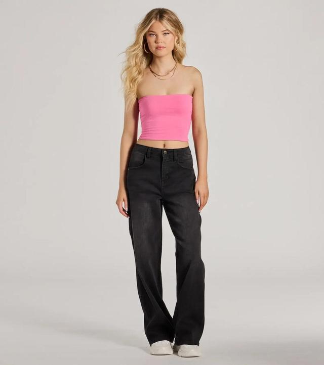 Daytime Perfect Strapless Tube Crop Top Product Image