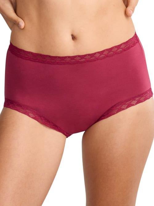 Natori Bliss Lace-Trim High Rise Cotton Brief 755058 Product Image