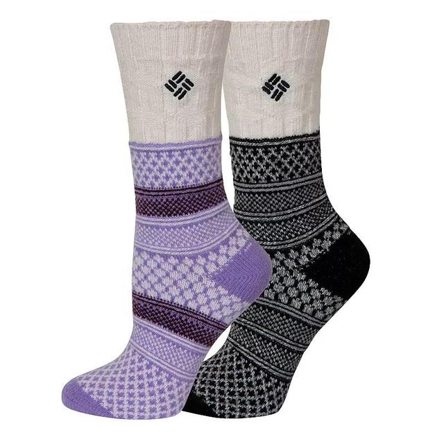 Womens Columbia 2-Pack Super Soft Micro Texture Crew Socks Product Image