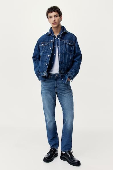 H & M - Straight Regular Jeans - Blue Product Image