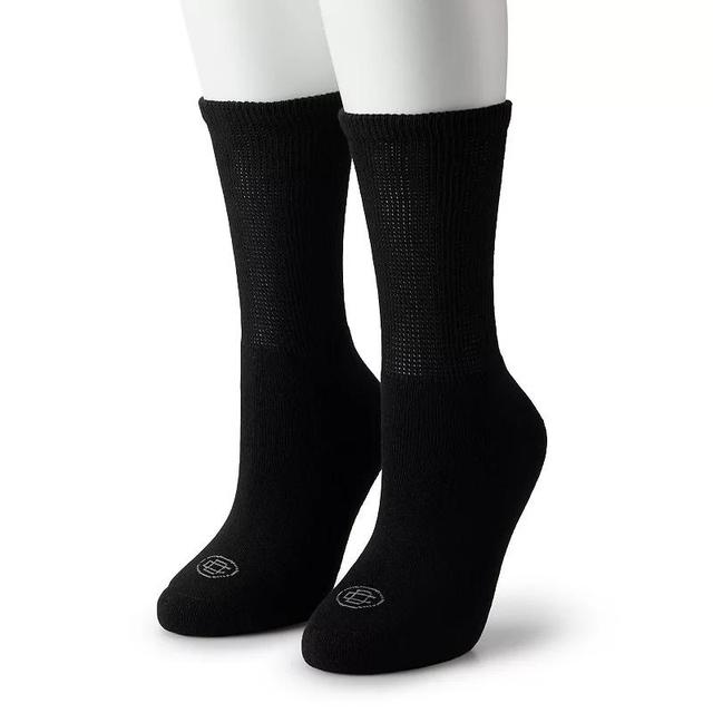 Womens Dr. Choice Full Cushion 2-Pack Diabetic Crew Socks Product Image