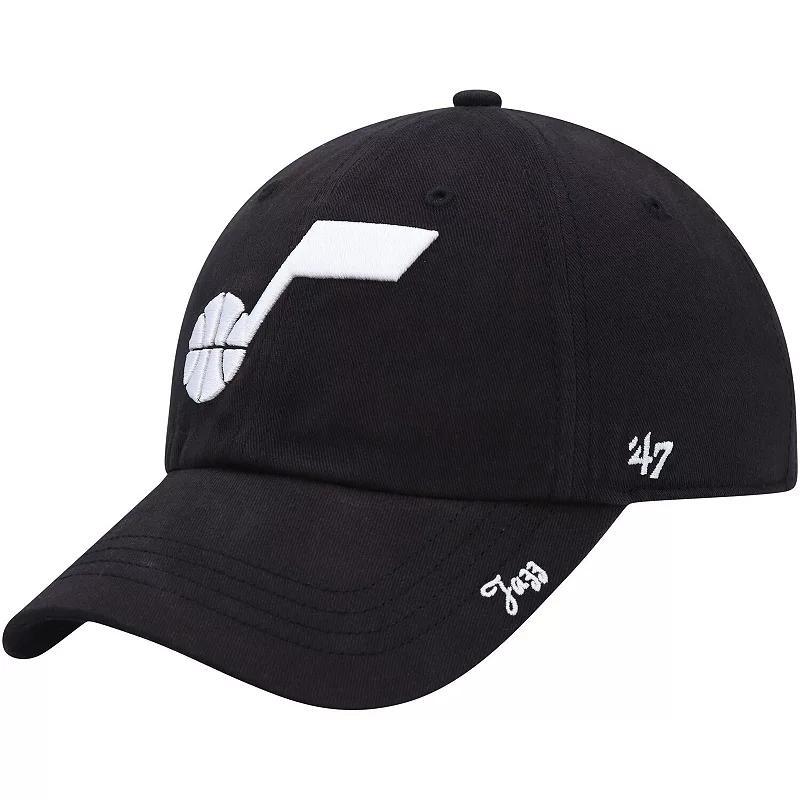 Womens 47 Black Utah Jazz Miata Clean Up Adjustable Hat Product Image