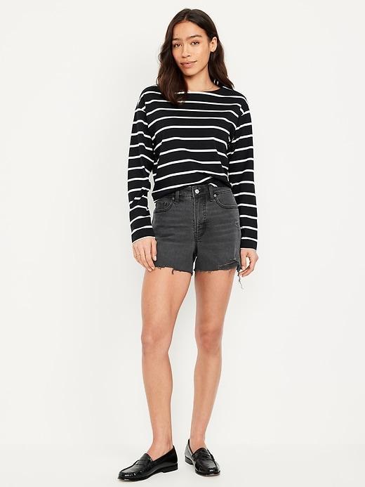 High-Waisted OG Jean Cut-Off Shorts -- 3-inch inseam Product Image