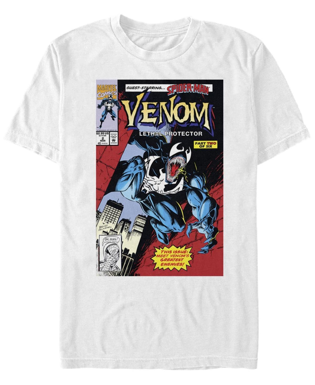 Mens Marvel Venom Lethal Protector Retro Comic Tee Athletic Grey Product Image