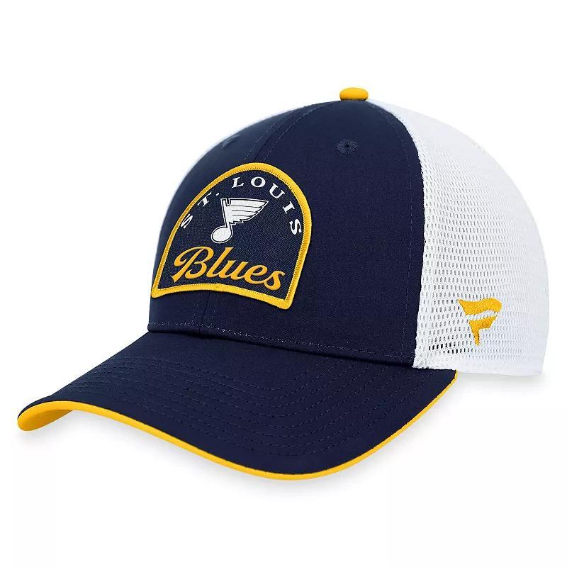 Mens Fanatics Branded Navy/White St. Louis Blues Fundamental Adjustable Hat Product Image