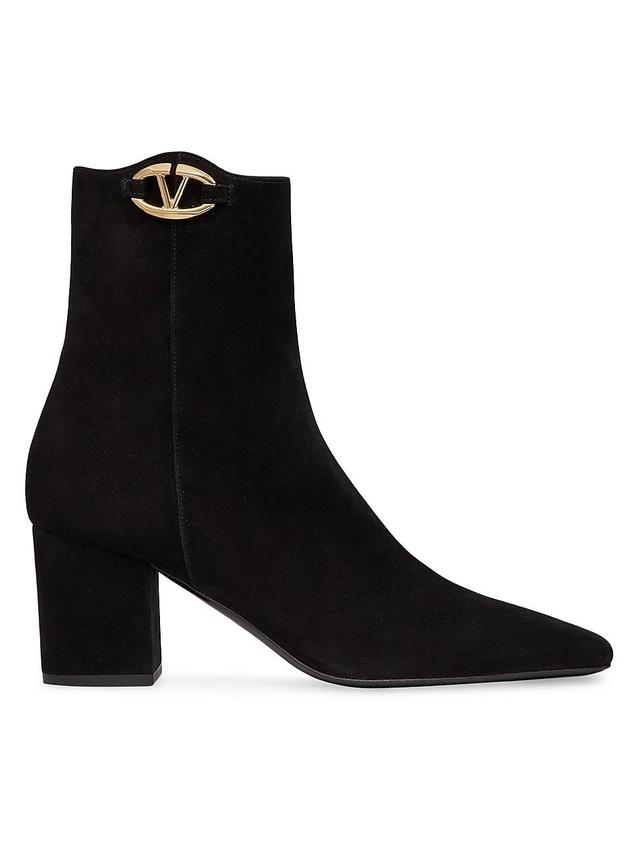 Womens VLogo The Bold Edition Suede Ankle Boots 70MM Product Image