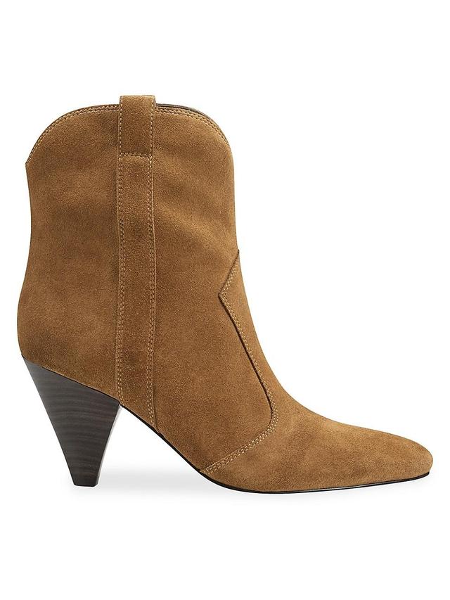 Womens Carissa 62MM Suede Tapered-Heel Ankle Boots Product Image