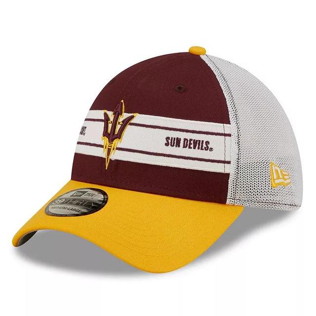 Mens New Era Maroon/Gold Arizona State Sun Devils Banded 39THIRTY Flex Hat Product Image