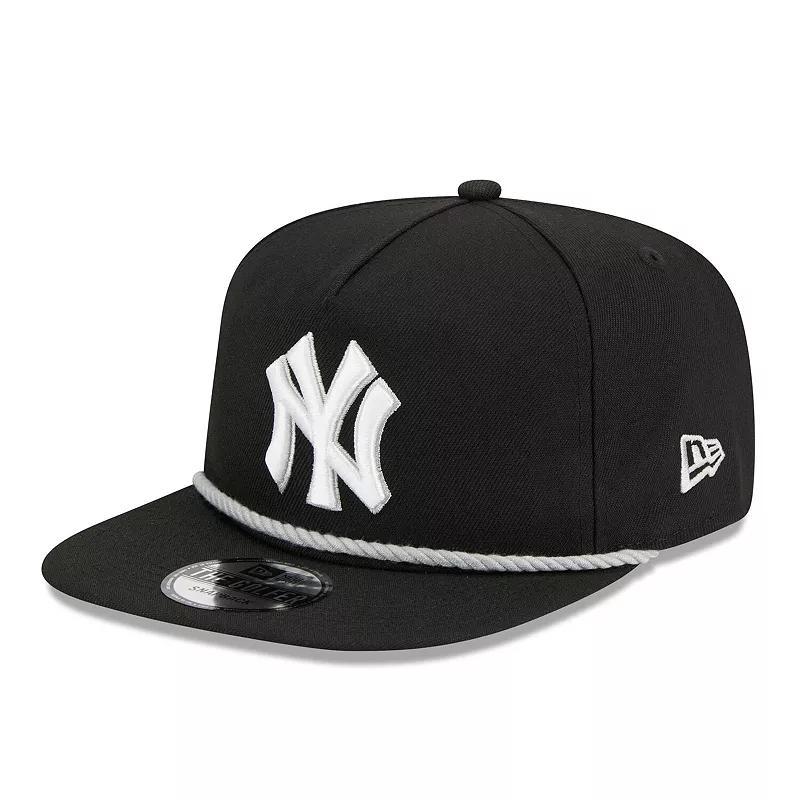 Mens New Era Black New York Yankees Branch Golfer Snapback Hat Product Image