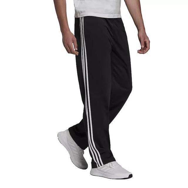 adidas Essentials 3-Stripes Tricot Open Hem Pants White 1) Men's Workout Product Image