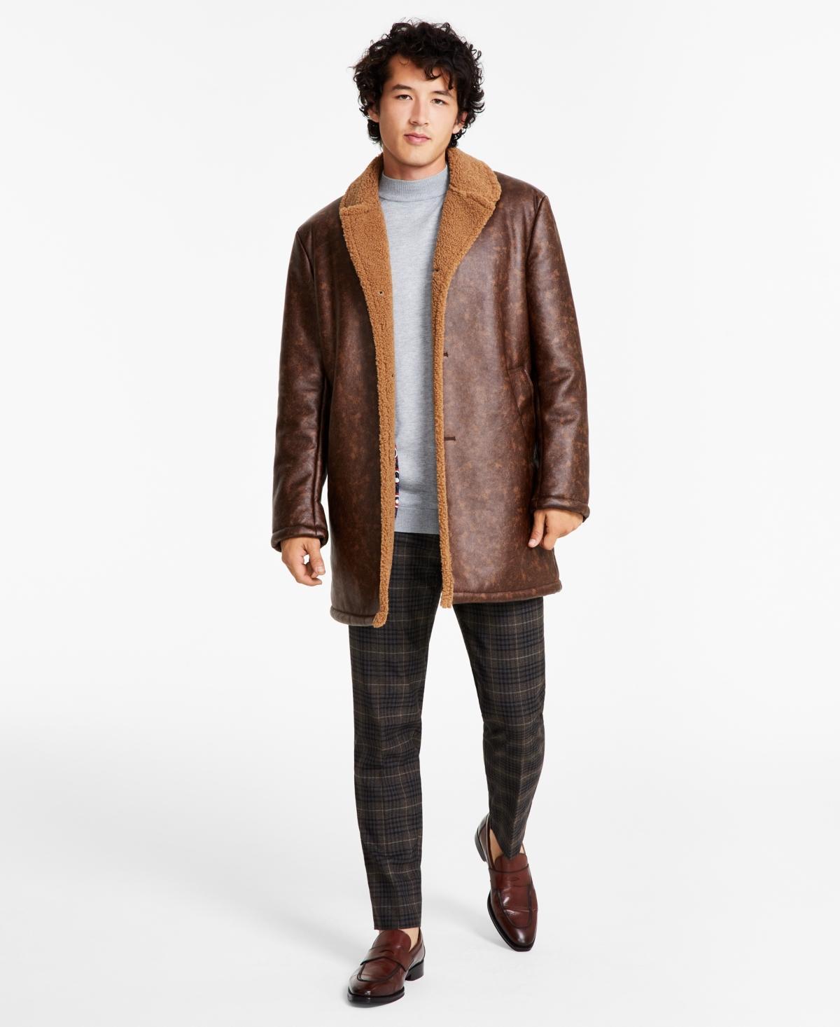 Ben Sherman Mens Shearling Classic Fit Overcoats Product Image