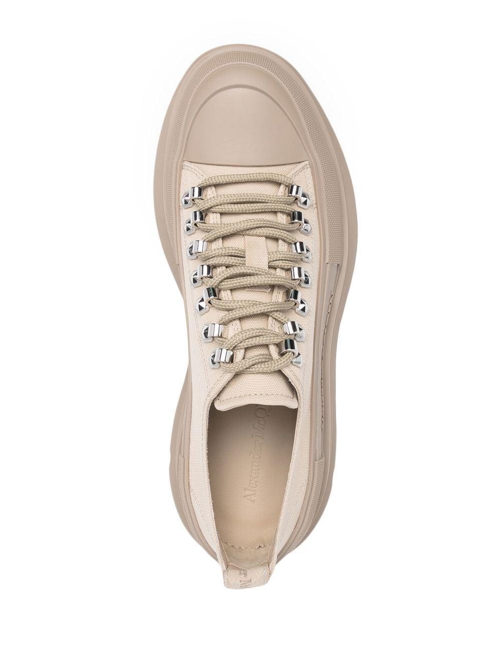 Tread Slick Lace-up Sneakers In Beige Product Image