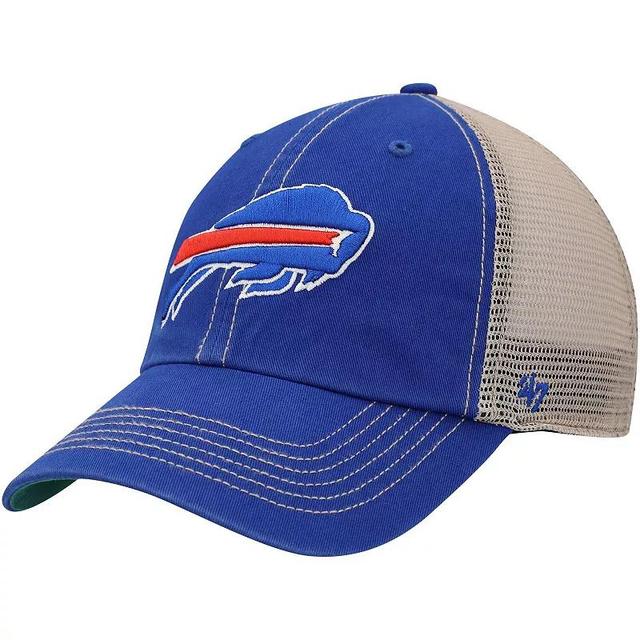 Mens 47 Royal/Natural Buffalo Bills Team Trawler Trucker Clean Up Snapback Hat Product Image