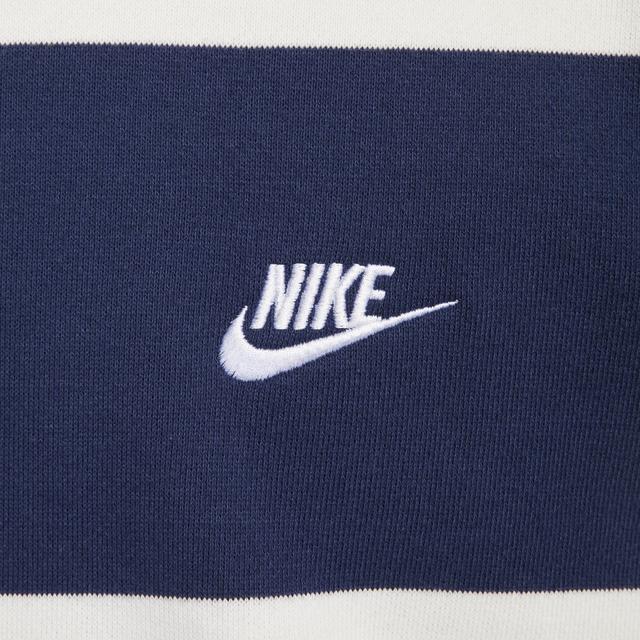 Nike Mens Nike Club Stripe Heavyweight French Terry Crew - Mens Midnight Navy/Sail/White Product Image