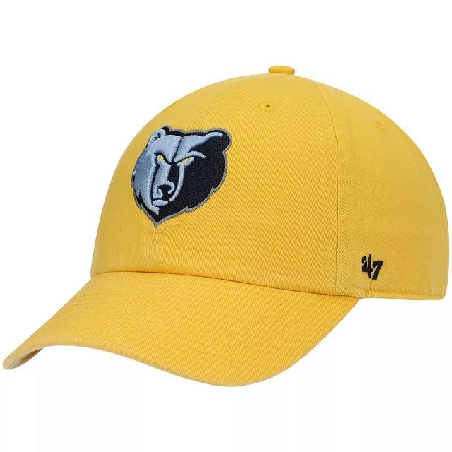 Mens Gold Memphis Grizzlies Team Clean Up Adjustable Hat Product Image