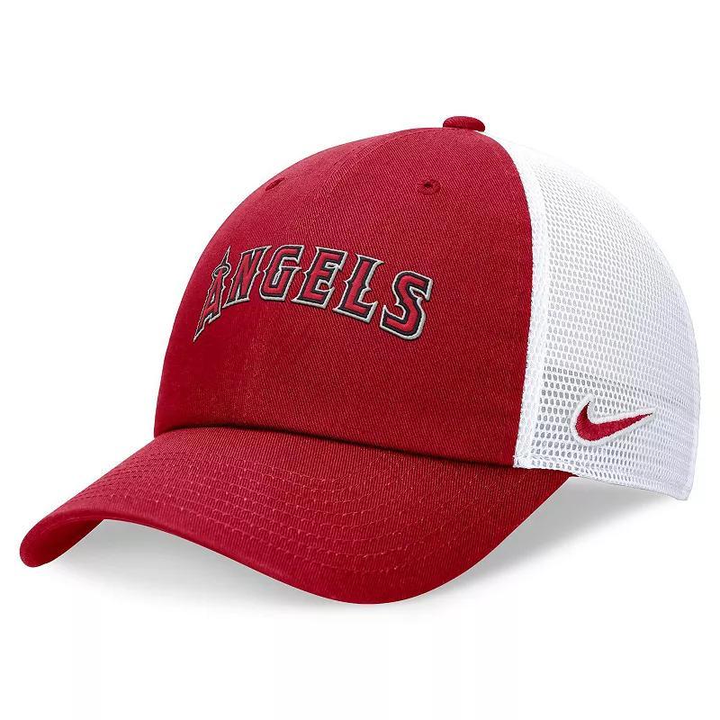 Mens Nike Los Angeles Angels Evergreen Wordmark Trucker Adjustable Hat Product Image