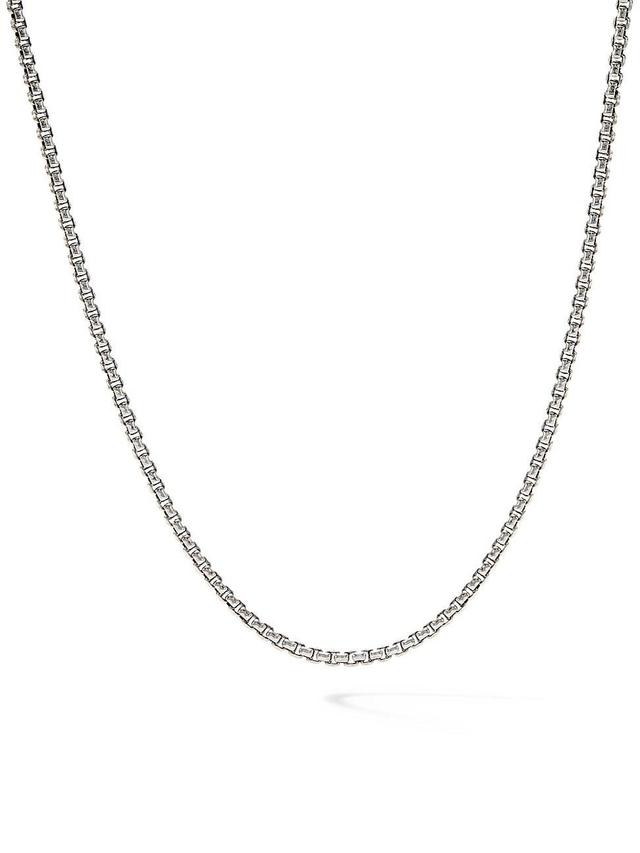 Womens Box Adjustable Chain Necklace In Sterling Silver Product Image