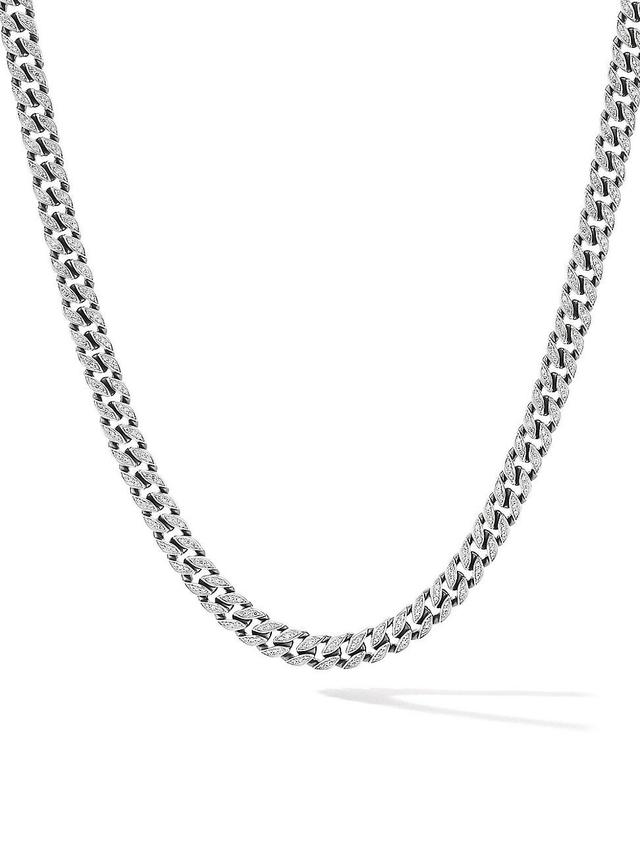 Mens Curb Chain Necklace in Sterling Silver Product Image