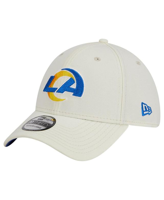 Mens New Era Cream Los Angeles Rams Classic 39THIRTY Flex Hat Beige Over Product Image