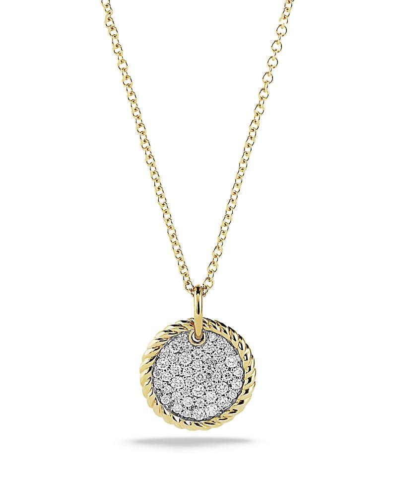 Womens Cable Collectibles Pav Charm With Diamonds In 18K Yellow Gold Product Image