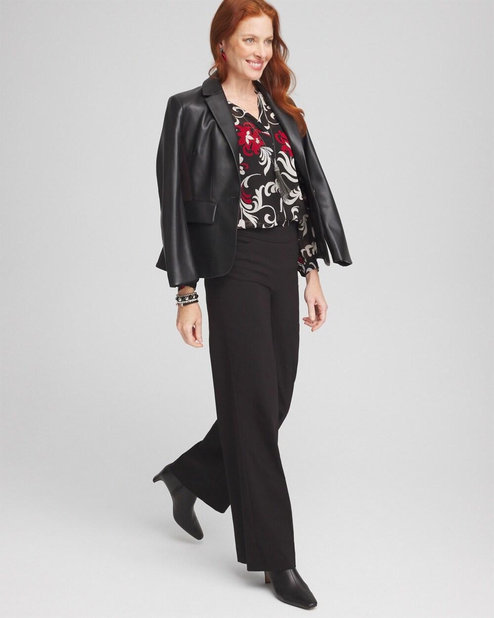 Crinkle Chiffon Floral Blouse Product Image