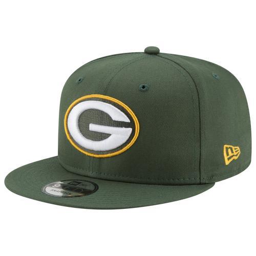 Mens New Era Bay Packers Basic 9FIFTY Adjustable Snapback Hat Product Image