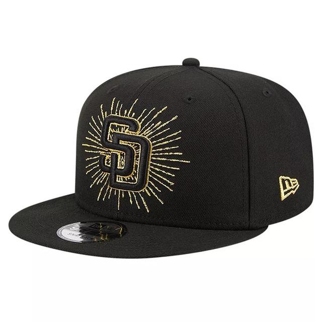 Mens New Era San Diego Padres Metallic Logo 9FIFTY Snapback Hat Product Image