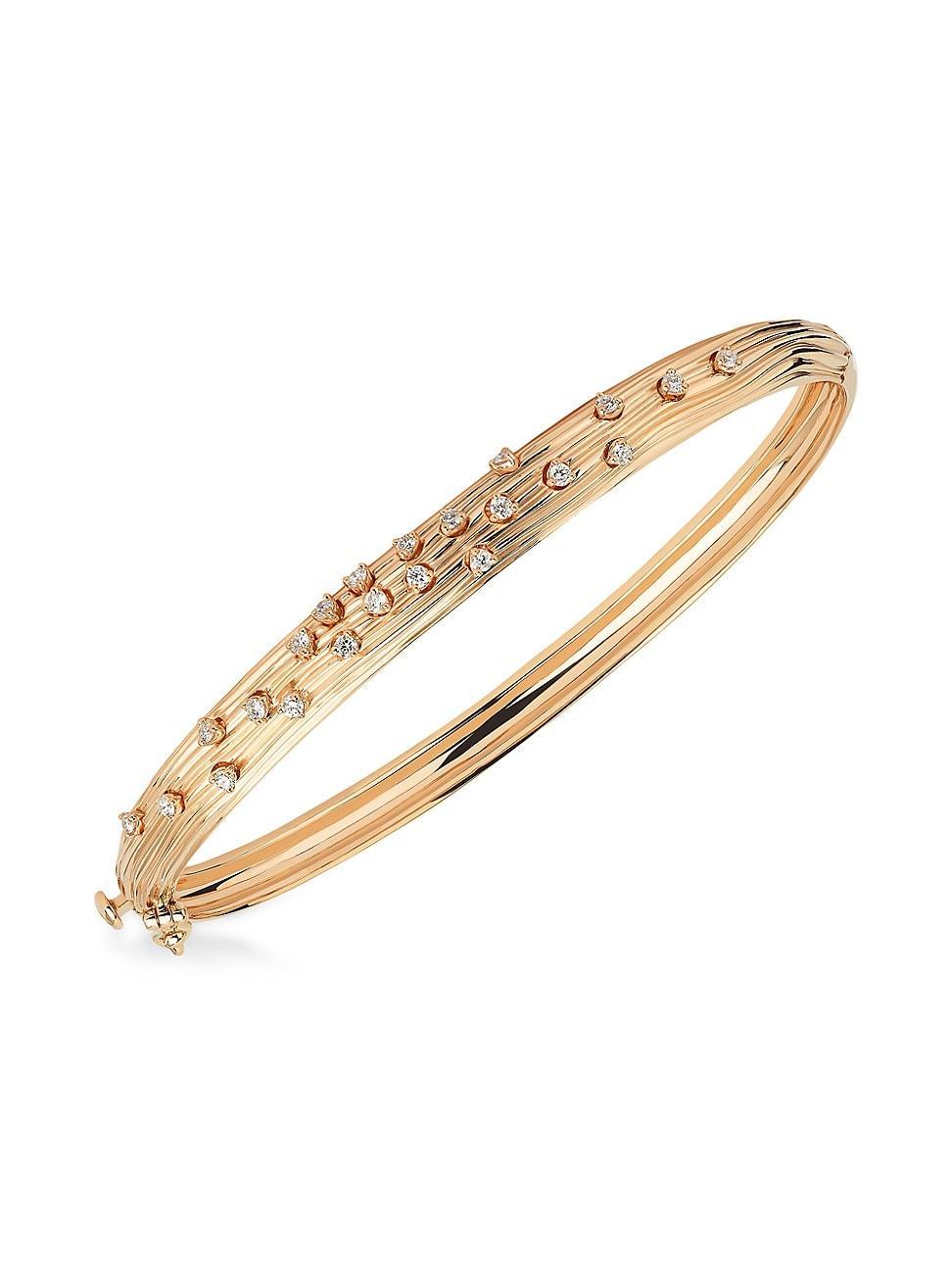 Womens Bahia 18K Pink Gold & 0.26 TCW Diamond Bangle Product Image