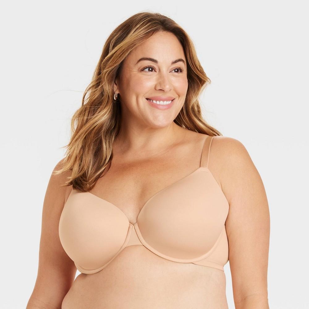 Womens Demi Push-Up T-Shirt Bra - Auden Pearl Tan 44G Product Image