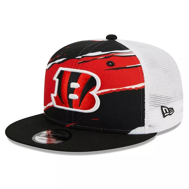 Mens New Era Black Cincinnati Bengals  Tear Trucker 9FIFTY Snapback Hat Product Image