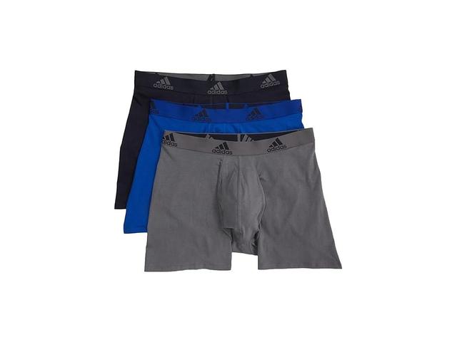 Mens adidas 3-pack Cotton Stretch Boxer Briefs Product Image