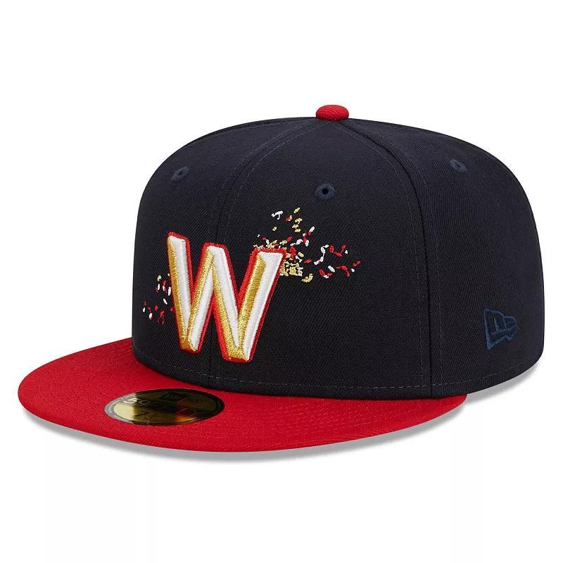 Mens New Era Washington Nationals Cooperstown Collection Retro City 59FIFTY Fitted Hat Blue Product Image