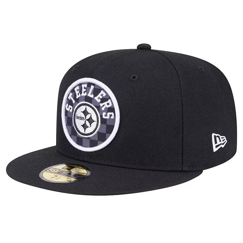 Mens New Era Pittsburgh Steelers Checkered 59FIFTY Fitted Hat Product Image