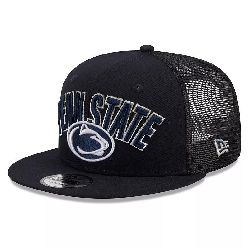 Mens New Era Penn State Nittany Lions Grade Trucker 9FIFTY Snapback Hat, Blue Product Image