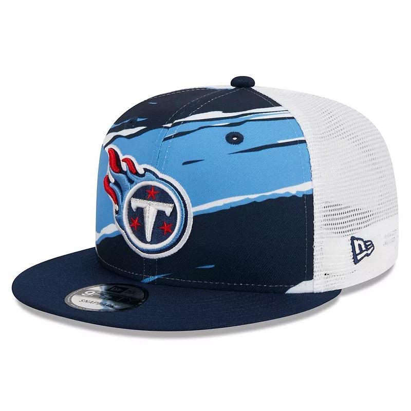 Mens New Era Tennessee Titans Tear Trucker 9FIFTY Snapback Hat, Blue Product Image