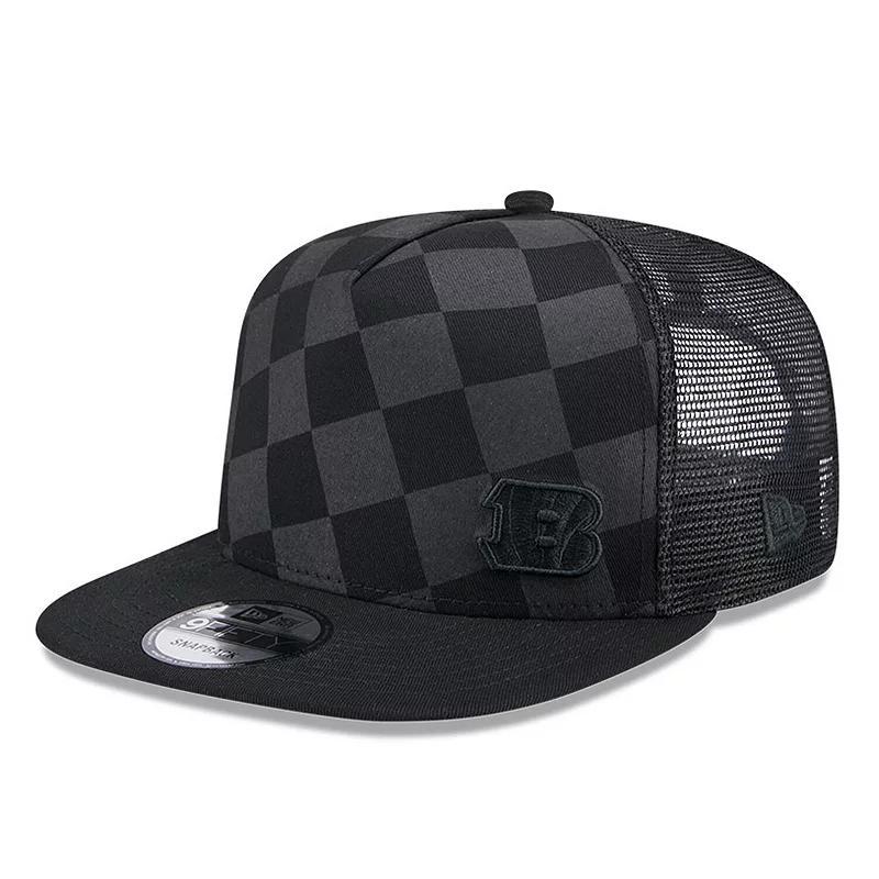 Mens New Era Black Philadelphia Eagles Check Mate 9FIFTY Trucker Snapback Hat Product Image