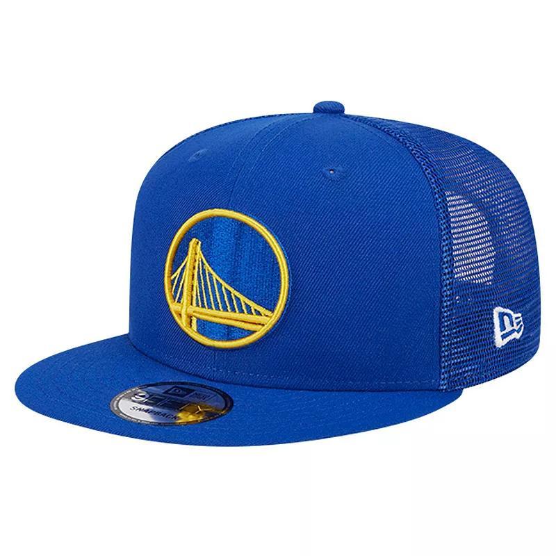 Mens New Era Royal Golden State Warriors Evergreen Meshback 9FIFTY Snapback Hat Product Image