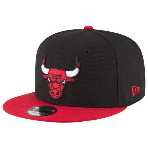 New Era Mens Chicago Bulls New Era Bulls QR 2T T/C Snapback - Mens Black/Red Product Image