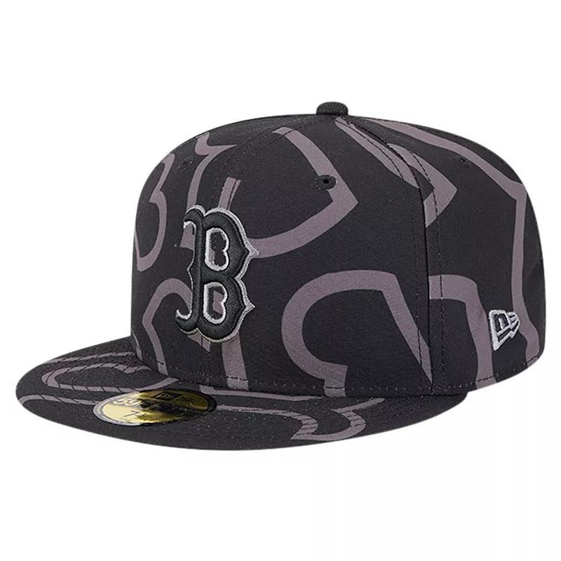 Mens New Era Boston Red Sox Logo Fracture 59FIFTY Fitted Hat Product Image