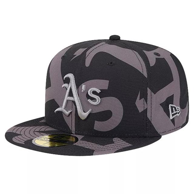 Mens New Era Oakland Athletics Logo Fracture 59FIFTY Fitted Hat Product Image