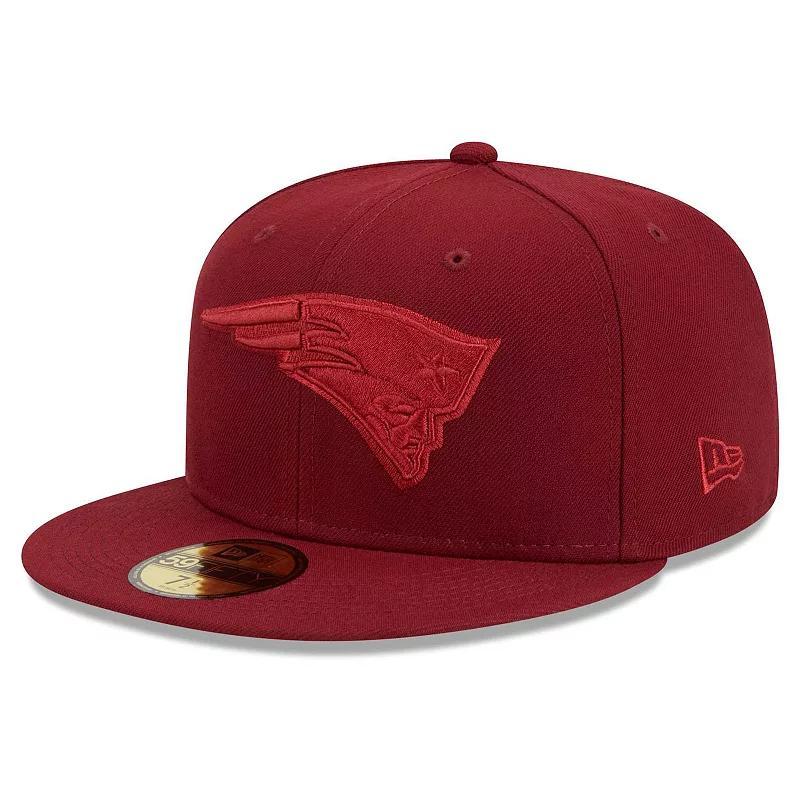 Mens New Era Cardinal New England Patriots Color Pack 59FIFTY Fitted Hat Product Image