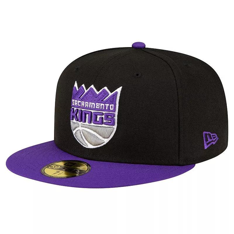 Mens New Era Black/Purple Sacramento Kings 2-Tone 59FIFTY Fitted Hat Product Image