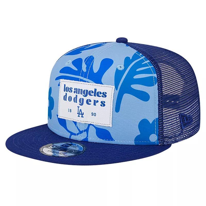 Mens New Era Royal Los Angeles Dodgers Bikini Bottom Trucker 9FIFTY Snapback Hat Product Image